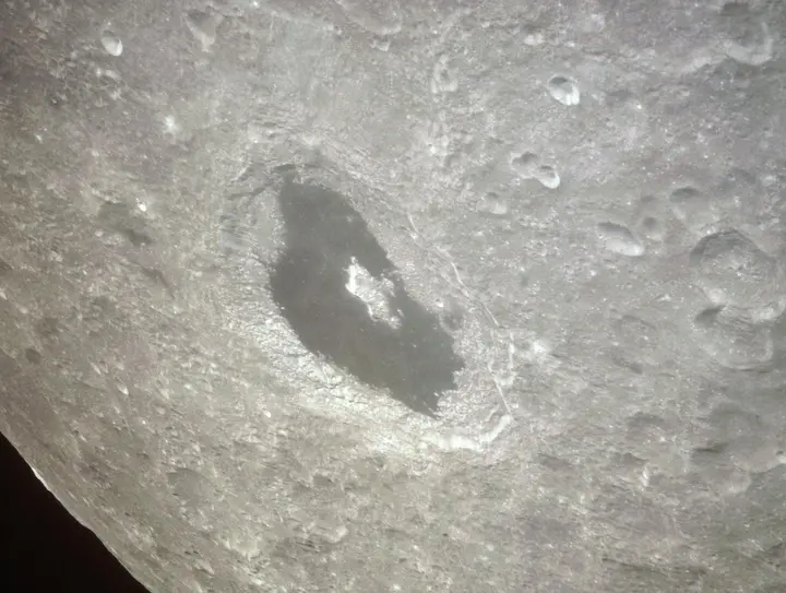 The far side crater Tsiolkovsky, photographed as Apollo 13 swung around the Moon, 14 April 1970 (AS13-60-8659)