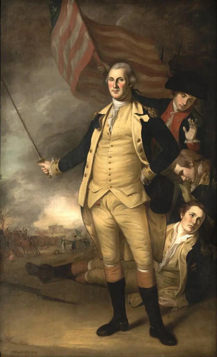 George Washington at the Battle of Princeton (Charles Willson Peale), painted by a veteran of the battle.