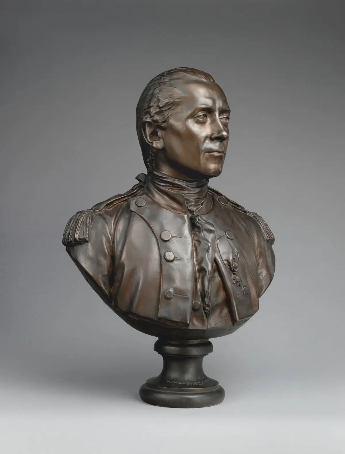 Bronze bust of Jones after Jean-Antoine Houdon’s 1781 model, the likeness used in 1905 to identify his body.