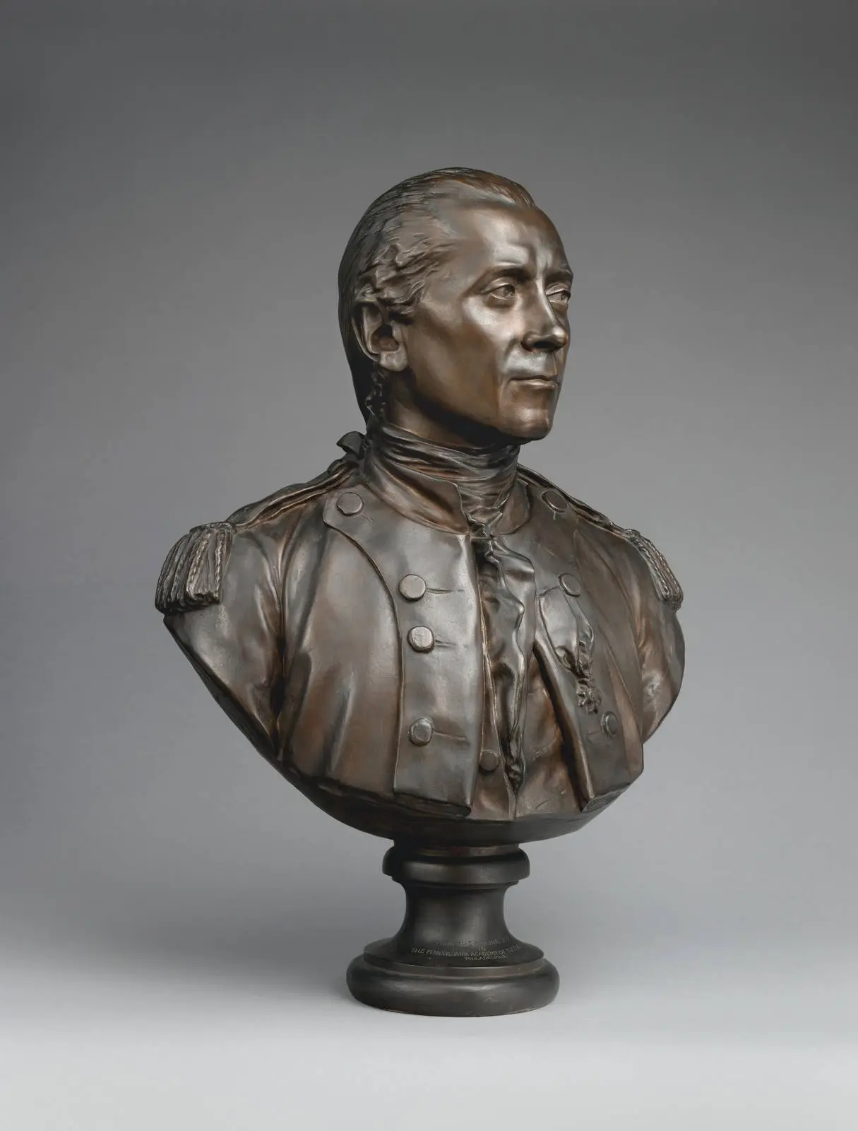 Bronze bust of Jones after Jean-Antoine Houdon’s 1781 model, the likeness used in 1905 to identify his body.