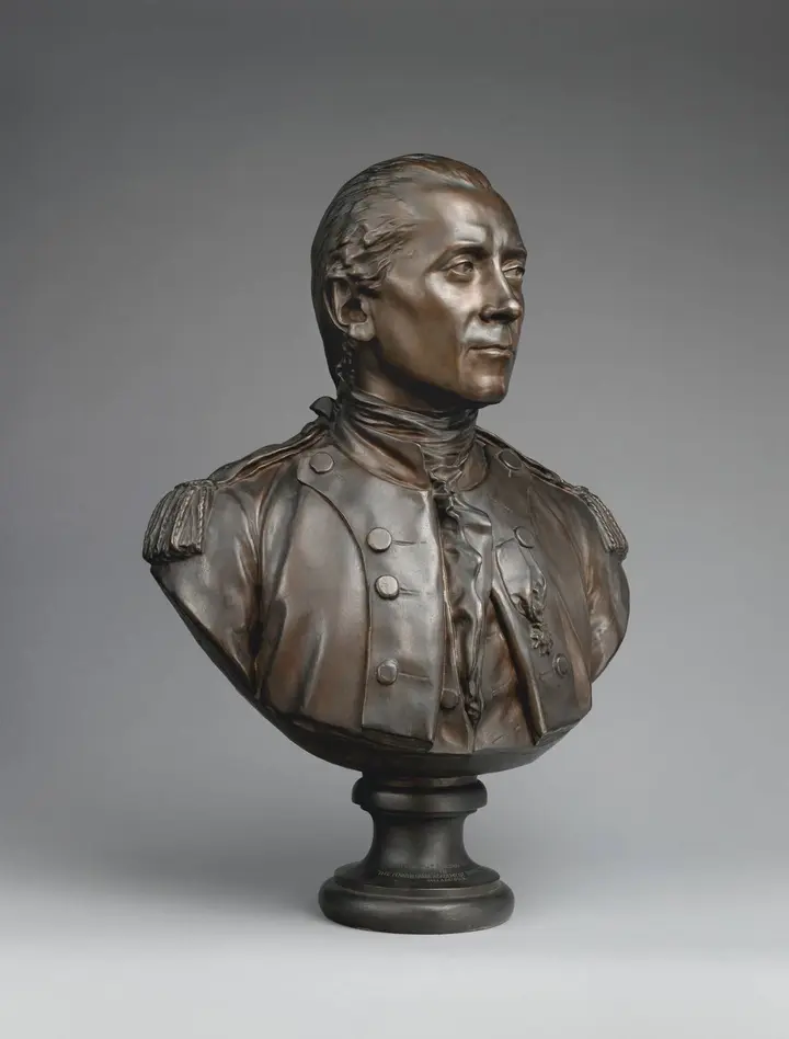 Bronze bust of Jones after Jean-Antoine Houdon’s 1781 model, the likeness used in 1905 to identify his body.