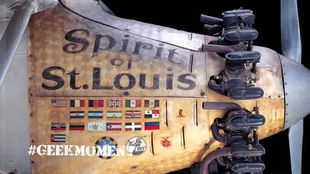 The cowling of the Spirit of St. Louis in a Smithsonian video (YouTube thumbnail).