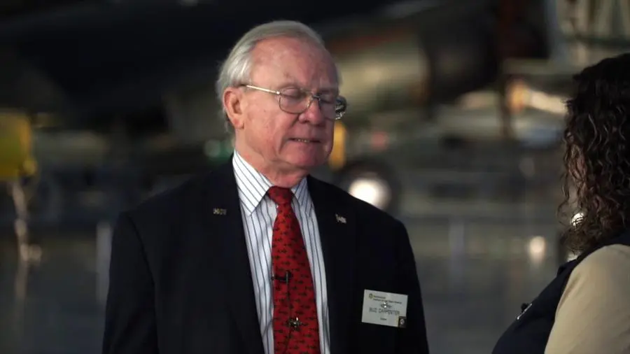 Video still: SR-71 pilot Col. Buz Carpenter at the National Air and Space Museum.