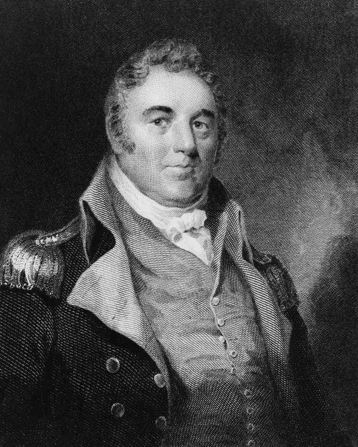 Richard Dale, first lieutenant of Bonhomme Richard, engraved by R. W. Dodson after a portrait by Joseph Wood.