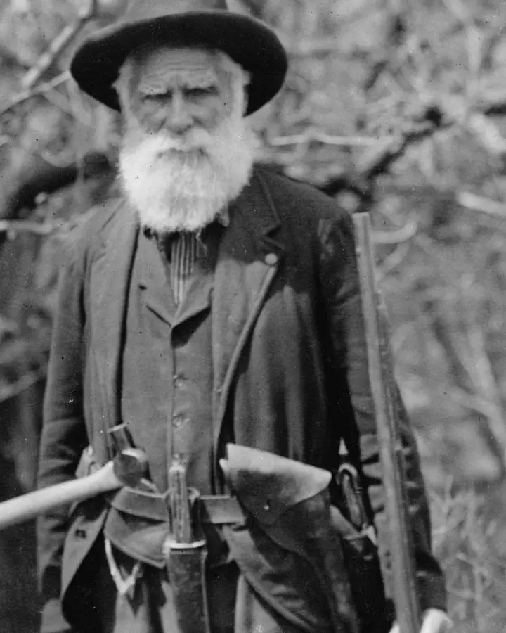 Daniel Freeman on his homestead near Beatrice, Nebraska, about 1904.