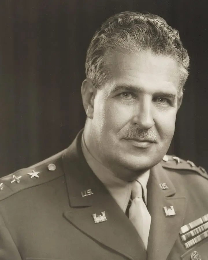 Lt. Gen. Leslie R. Groves, who commanded the Manhattan Project, in his official portrait, about 1948.