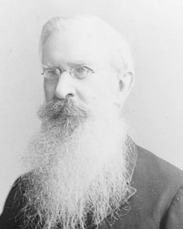 Gardiner Greene Hubbard in the 1890s, cropped from a portrait with his wife Gertrude.