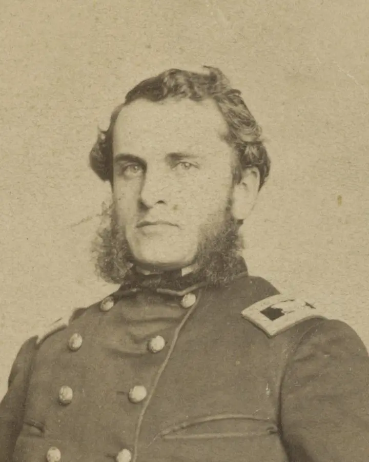 Strong Vincent in uniform, photographed in Erie, Pennsylvania.