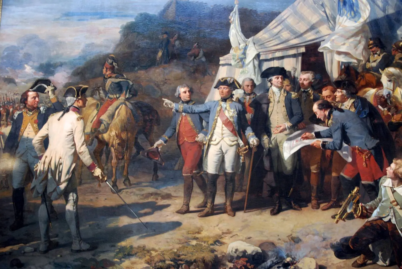 Washington and Rochambeau give their last orders before the assault (Auguste Couder, 1836), at the Palace of Versailles.